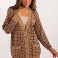 R&B | Cardigan mit Muster Knopfverschluss Weich und Warm