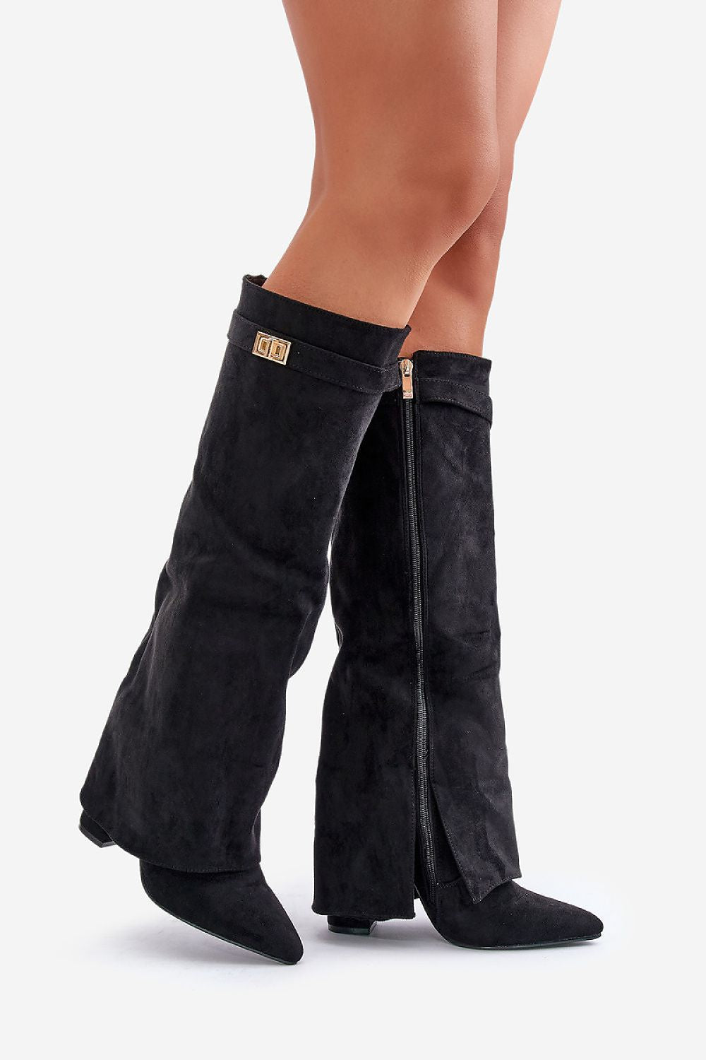 R&B | Elegante Kniehoge Stiefel mit Riemchen