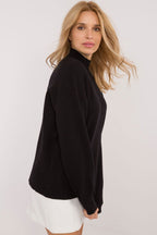 R&B | Strickpullover mit Hohem Kragen Lässige Passform Soft und Bequem