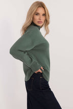 R&B | Strickpullover mit Hohem Kragen Lässige Passform Soft und Bequem