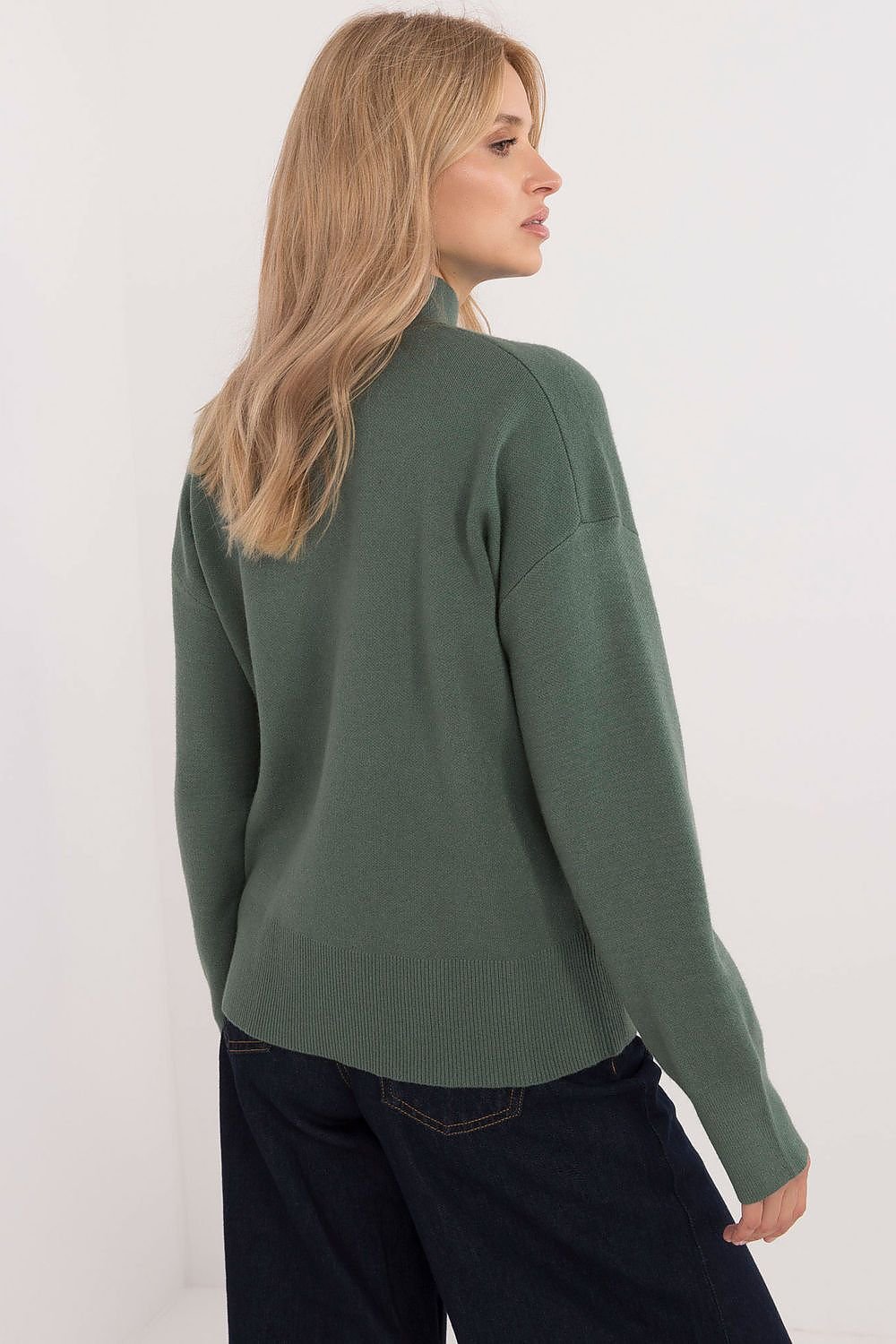 R&B | Strickpullover mit Hohem Kragen Lässige Passform Soft und Bequem
