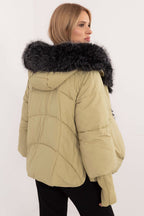 R&B | Gefütterte Jacke Kapuze mit Pelzrand Warm und Stilvoll