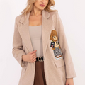 R&B | Blazer mit Bärenstickerei Einzigartig und Stilvoll Lässige Eleganz