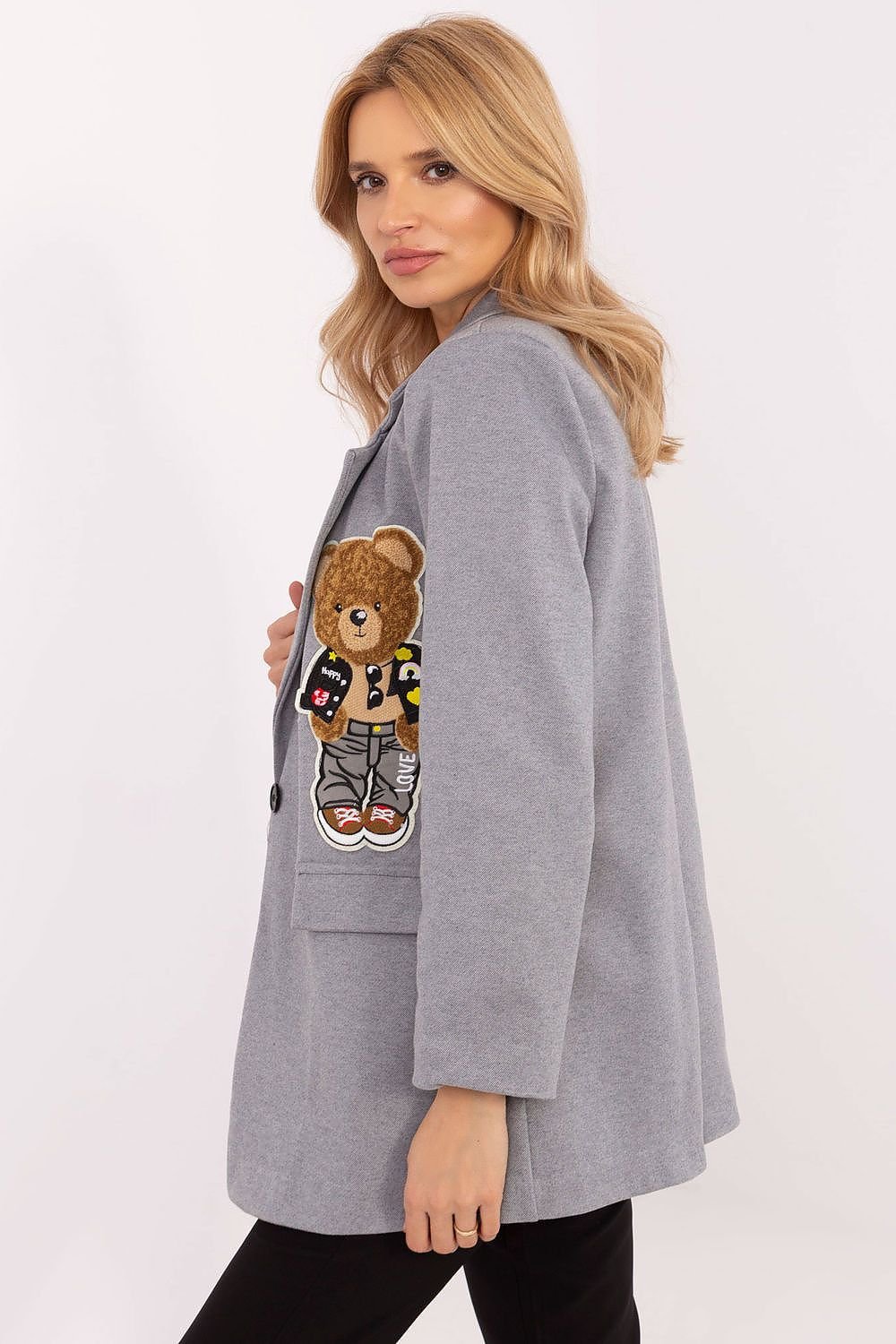 R&B | Blazer mit Bärenstickerei Einzigartig und Stilvoll Lässige Eleganz
