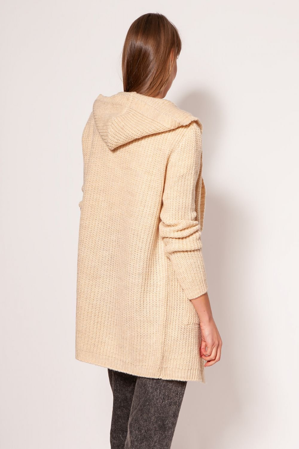 R&B | Strickjacke mit Kapuze Soft und Warm Lässiger Look
