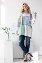 R&B | Strickpullover mit Grafischem Muster Oversized Fit Weich und Bequem
