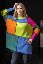 R&B | Strickpullover mit Grafischem Muster Oversized Fit Weich und Bequem