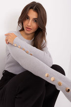R&B | Rippstrick Bluse mit Knöpfen Weich und Elegant Zeitloses Aussehen
