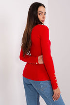 R&B | Rippstrick Bluse mit Knöpfen Weich und Elegant Zeitloses Aussehen