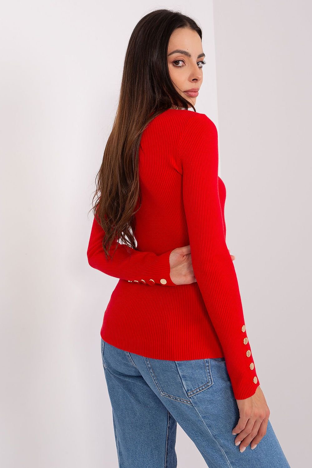 R&B | Rippstrick Bluse mit Knöpfen Weich und Elegant Zeitloses Aussehen