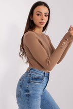 R&B | Rippstrick Bluse mit Knöpfen Weich und Elegant Zeitloses Aussehen