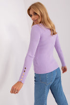 R&B | Rippstrick Bluse mit Knöpfen Weich und Elegant Zeitloses Aussehen