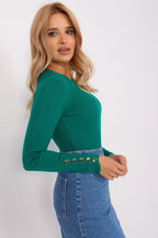 R&B | Rippstrick Bluse mit Knöpfen Weich und Elegant Zeitloses Aussehen