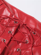 R&B | Cutout Schnürung PU-Hose