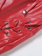 R&B | Cutout Schnürung PU-Hose