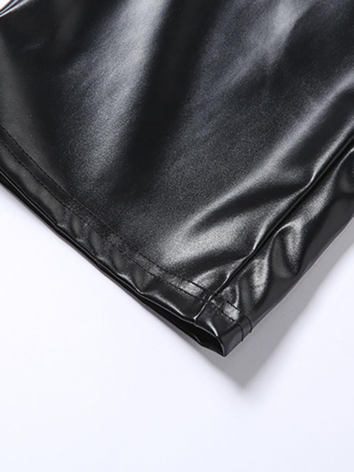 R&B | Cutout Schnürung PU-Hose