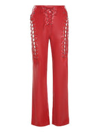 R&B | Cutout Schnürung PU-Hose