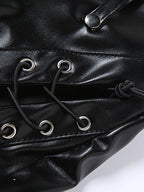 R&B | Cutout Schnürung PU-Hose
