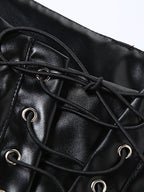 R&B | Cutout Schnürung PU-Hose