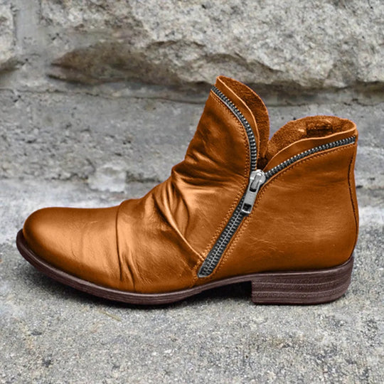 Damenstiefel mit doppeltem Reißverschluss R&B R&B
