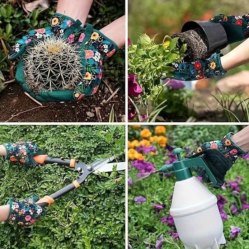 R&B | Atmungsaktive Gartenhandschuhe mit Blumenmuster
