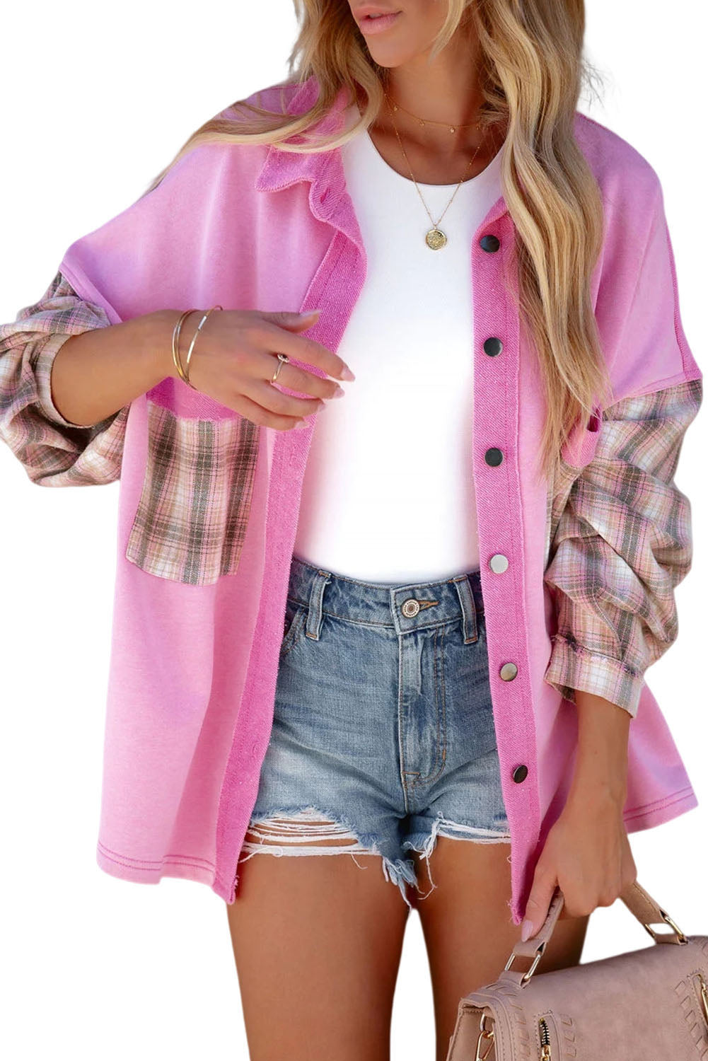 R&B | Gepunktete Flanellhemden Polyester und Baumwolle Einzigartiger Look