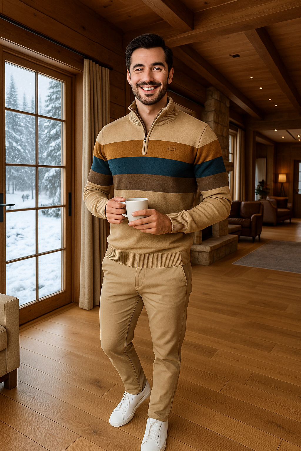 R&B | Wärmer Strickpullover mit Reißverschluss für Den Winter