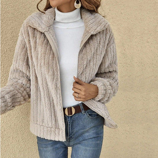 R&B | Warme Plüschjacke Polyester Weich, Bequem