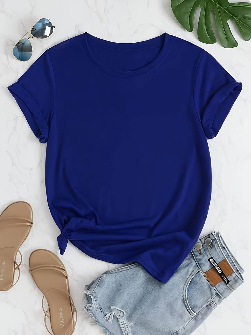 R&B | Schlichtes, einfaches Rundhals-T-Shirt