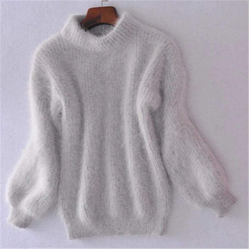 R&B | Teddy Damenpullover mit Kragen und Langen Ärmeln