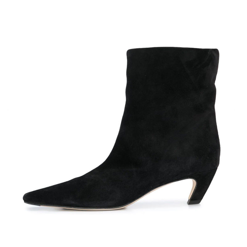 Elegante Winter-Lederstiefeletten für Damen R&B