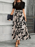 R&B | Kleid mit Floralem Druck und Rundhalsausschnitt