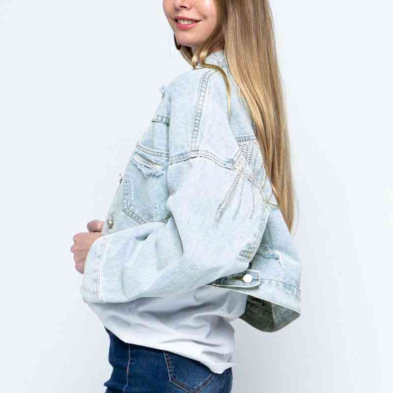 R&B | Zeitgenössische Denim Jacke mit Kragen