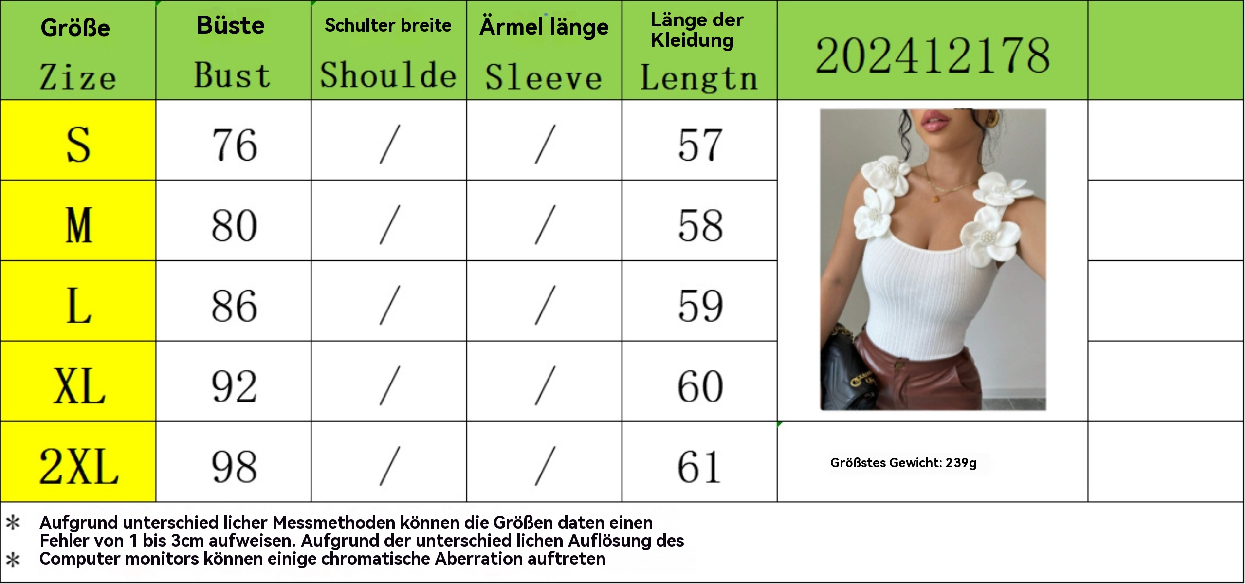 R&B | Dreidimensionales ärmelloses Strickoberteil mit Blumenverzierung