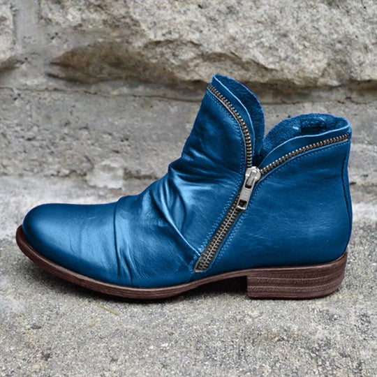 Damenstiefel mit doppeltem Reißverschluss R&B R&B