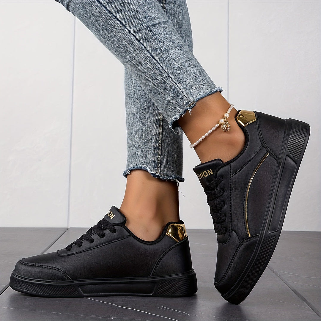 R&B | Damen Sneaker In Einfarbiger Ausführung mit Schnürsenkeln und Weicher Sohle