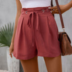 R&B | Einfarbige Shorts mit hoher Taille für Frauen