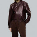 R&B | Unisex Vintage Stil Lederlook Jacke