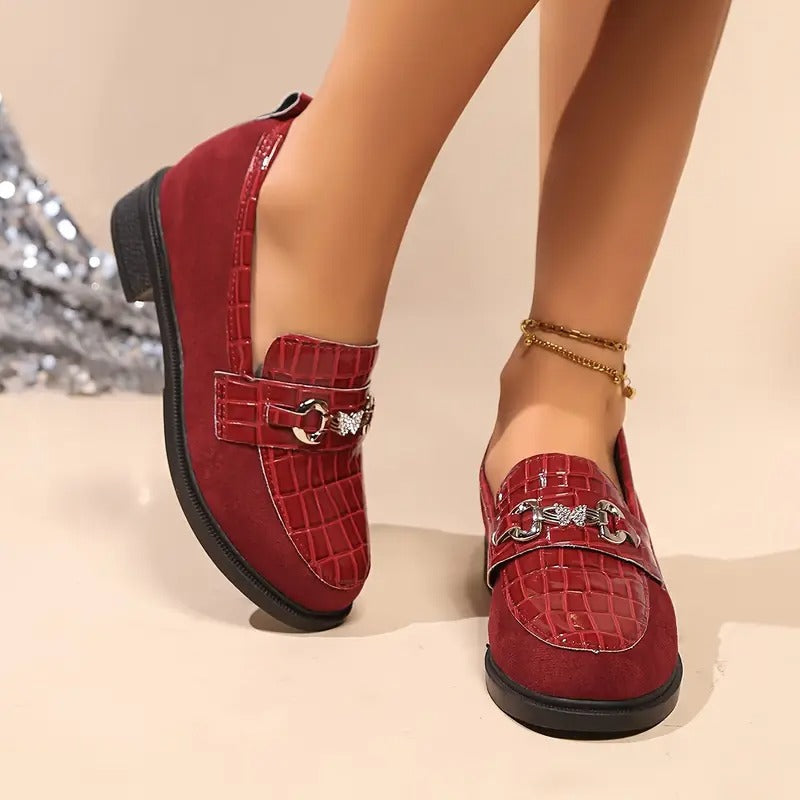 Damen-Loafer mit Metallkette R&B R&B