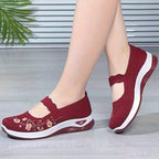 Orthopädische Florale Schwarze SlipOns R&B