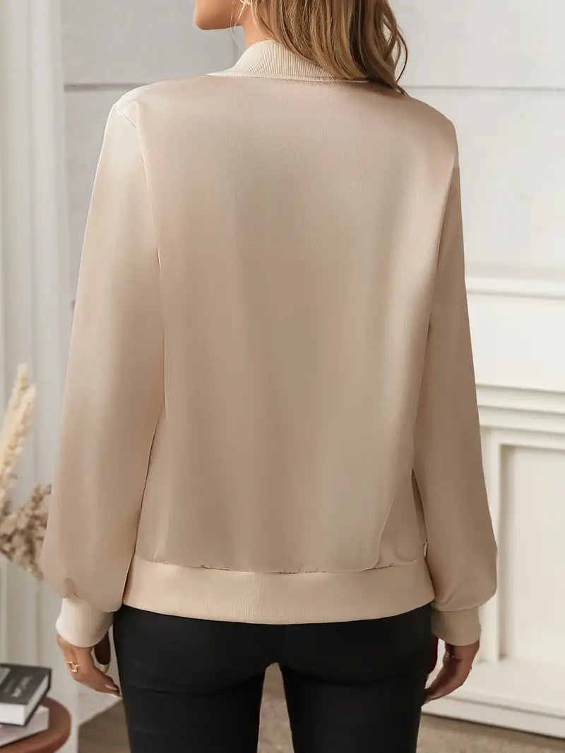 R&B | Jacke Mit Reißverschluss Uni-Farbe Für Damen