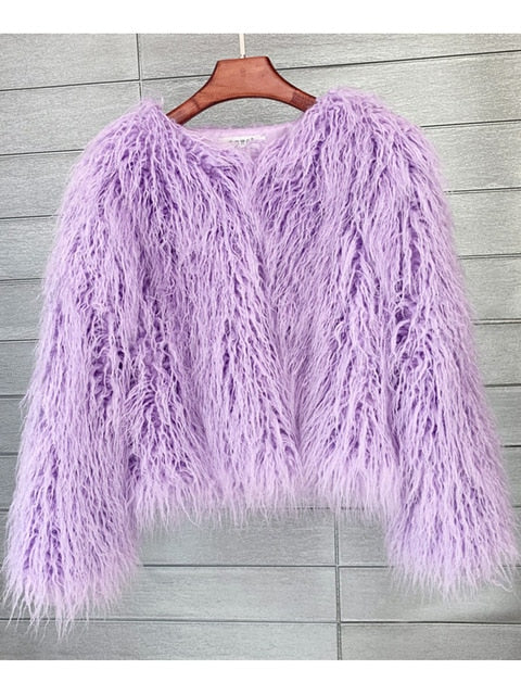 R&B | Eleganter Warmer Kunstpelzmantel Für Herbst Und Winter