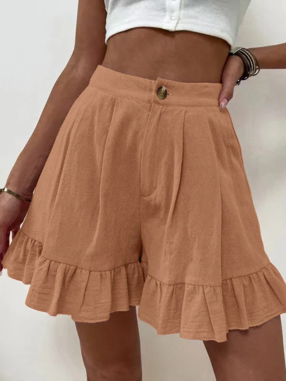 R&B | Lässige Shorts mit weitem Bein