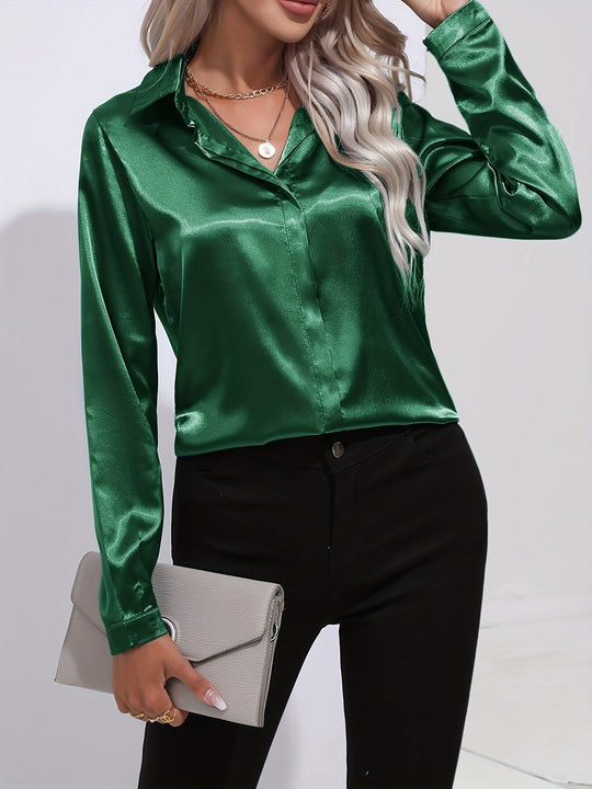 R&B | Damen Elegante Satinbluse