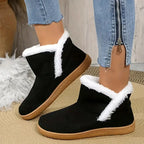 R&B | Damen Plüschfell Winter Stiefeletten