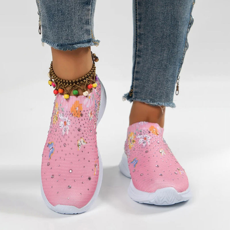 Schmetterlingsdruck Slip-On Schuhe R&B