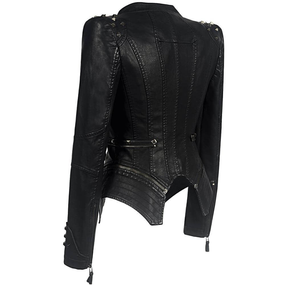 R&B | Damen Gothic Kunstlederjacke