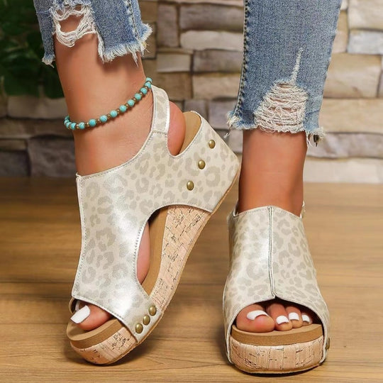 Schwarze PlateauSandalen R&B