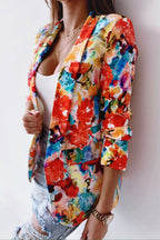 R&B | Freie und Echte Florale Revers Freizeitanzug Blazer