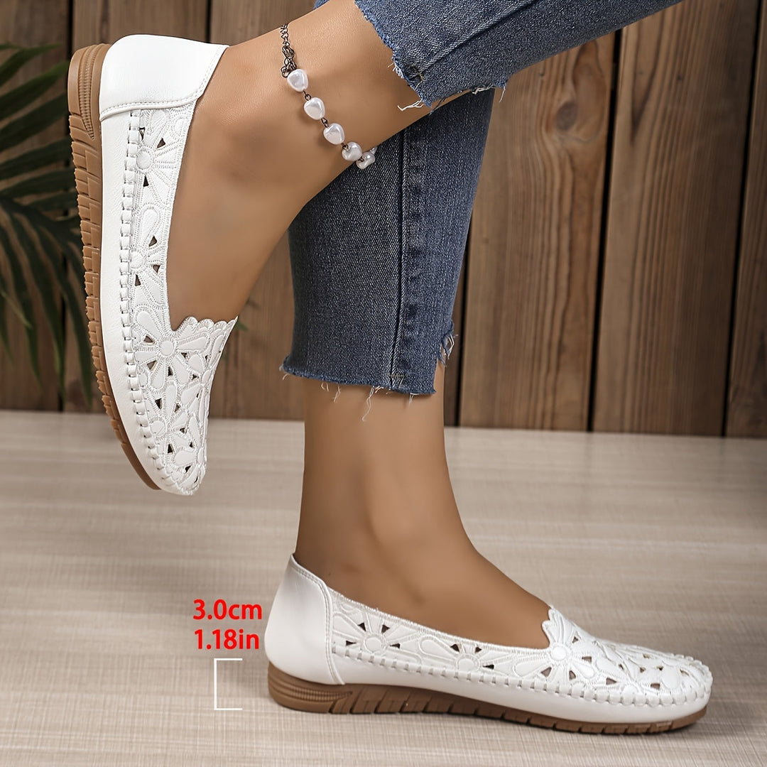 Blumige perforierte Loafer R&B R&B